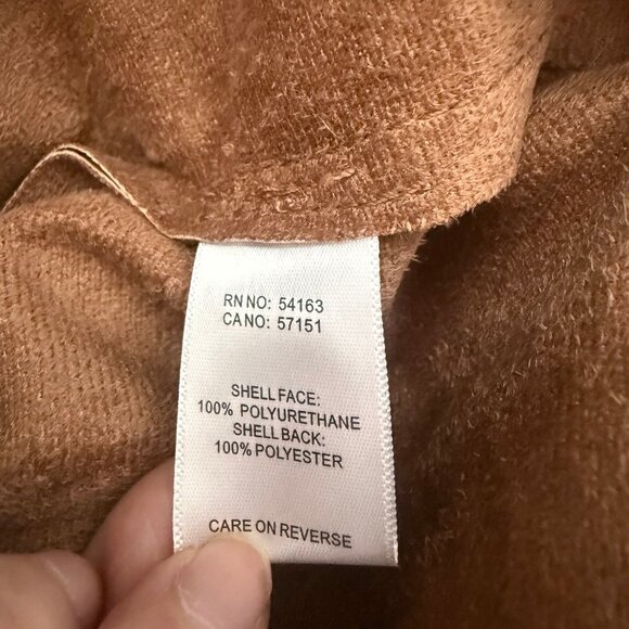 Marc New York Faux Leather Belted Jacket | Brown Croc-Embossed | Size M - Picture 13 of 14